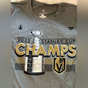 Fanatics Gray Stanley Cup Champs T-Shirt - Golden Knights size Largr